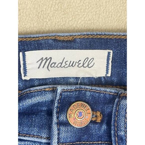 Madewell 10" High Rise Skinny Women's 24 Blue Casual Denim Stretch Button Fly - Picture 8 of 15